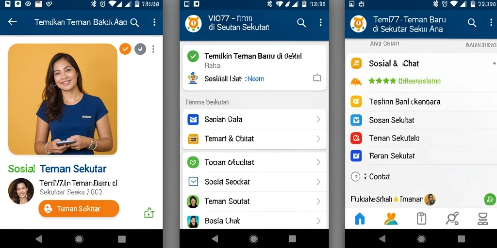 Tampilan antarmuka VIO77 yang intuitif untuk teman sekitar.