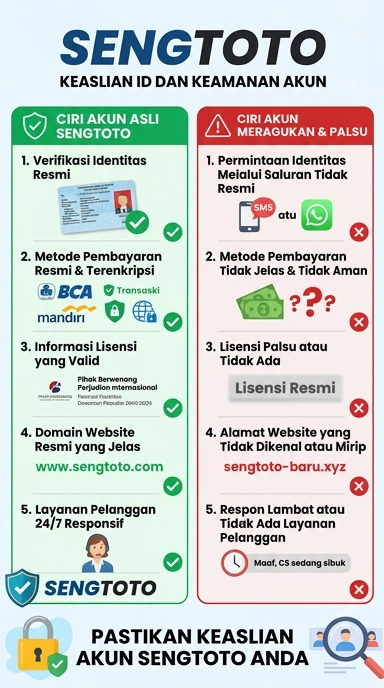 Tampilan kanal resmi sengtoto